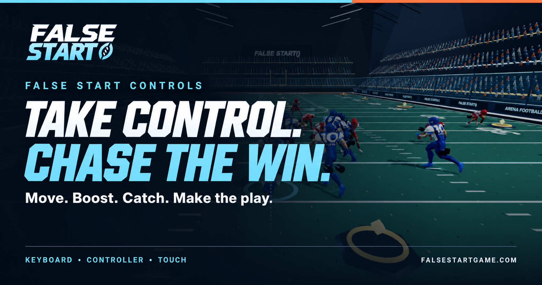 FALSE START — Take control. Chase the win. Keyboard, controller and touch controls.